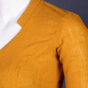 Yellow Handcrafted Cotton Solid Blouse 10073206