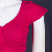 Pink Handcrafted Cotton Solid Blouse 10073211