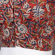 Red Hand Block Printed Cotton Blouse 10073320