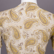 Beige Vanaspathi Printed Cotton Blouse 10073352
