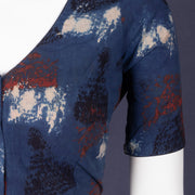 Blue Ajrakh Printed Cotton Blouse 10073381