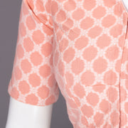 Peach Banarasi Cotton Blouse 10073409