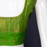 Green Gadwal Silk Blouse 10073434