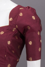 Maroon Banarasi Silk Blouse 10073441