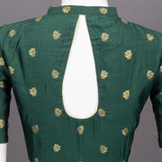 Green Banarasi Silk Blouse 10073447