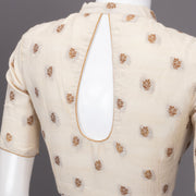 Cream Banarasi Silk Blouse 10073451