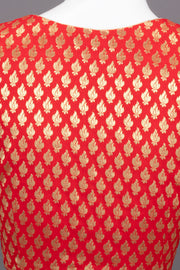 Red Banarasi Silk Blouse 10073457