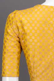 Yellow Banarasi Silk Blouse 10073470