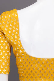 Yellow Banarasi Silk Blouse 10073471