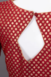 Maroon Banarasi Silk Blouse 10073472