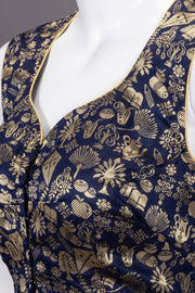 Blue Banarasi Silk Blouse 10073474