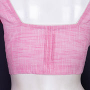 Pink Handcrafted Solid Cotton Blouse10073664