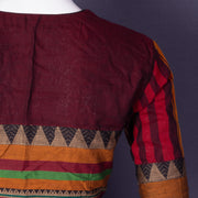 Maroon Andhra Cotton Blouse 10074430