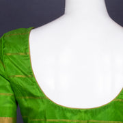 Green Gadwal Silk Blouse 10074436