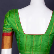 Green Gadwal Silk Blouse 10074439