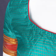 Blue Narayanpet Silk Blouse 10074444