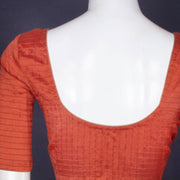 Orange Narayanpet Silk Blouse 10074446