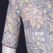 Grey Handblock Printed Cotton Blouse 10074505