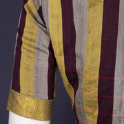 Brown Handcrafted Tussar Silk Blouse 10074508