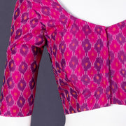 Purple Pochampally Ikat Silk Cotton Blouse 10074517