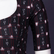 Black Pochampally Ikat Cotton Blouse 10074520