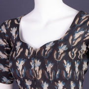 Black Hand Block Jahota Printed Cotton Blouse 10074990