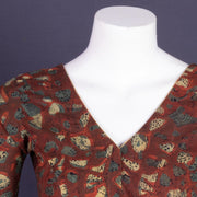 Maroon Hand Block Jahota Printed Cotton Blouse 10074995