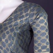 Grey Banarasi Chiniya Silk Blouse 10075005