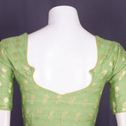 Green Banarasi Chiniya Silk Blouse 10075008