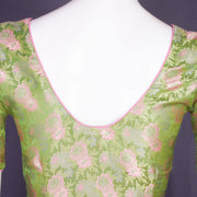Green Banarasi Silk Blouse 10075009