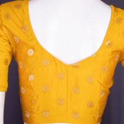 Yellow Banarasi Chiniya Silk Blouse 10075018