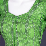 Green Odisha Ikat Cotton Blouse 10075030