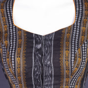 Black Odisha Ikat Cotton Blouse 10075036