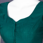 Green Maheshwari Silk Cotton Blouse 10075043