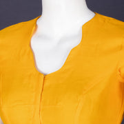 Yellow Maheshwari Silk Cotton Blouse 10075045