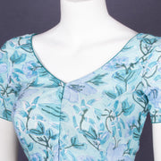 Blue Handblock Printed Cotton Blouse 10075217