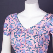 Pink Handblock Printed Cotton Blouse 10075220