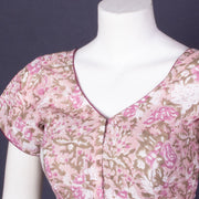 Pink Handblock Printed Cotton Blouse 10075221