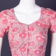 Pink Handblock Printed Cotton Blouse 10075224