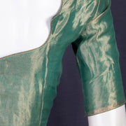 Green Banarasi Tissue Silk Blouse 10075958