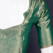 Green Banarasi Tissue Silk Blouse 10075959