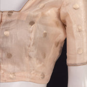  Beige Banarasi Tissue Silk Blouse 10075962