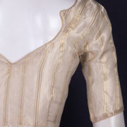 Cream Banarasi Tissue Silk Blouse 10075964