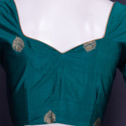 Blue Banarasi Katan Silk Blouse 10076210