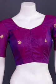 Purple Banarasi Katan Silk Blouse 10076211