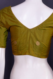 Greeen Banarasi Katan Silk Blouse 10076212
