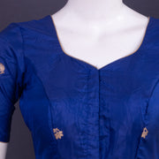 Blue Banarasi Katan Silk Blouse 10076213