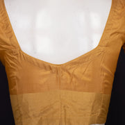 Harvest Gold Yellow Kanjivaram Soft Silk Blouse With Floral Motifs 10076629