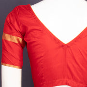 Cherry Crimson Red Kanjivaram Silk Blouse 10076641
