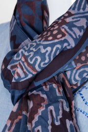 Blue Vanaspathi Modal Silk Cotton Stole 10075280